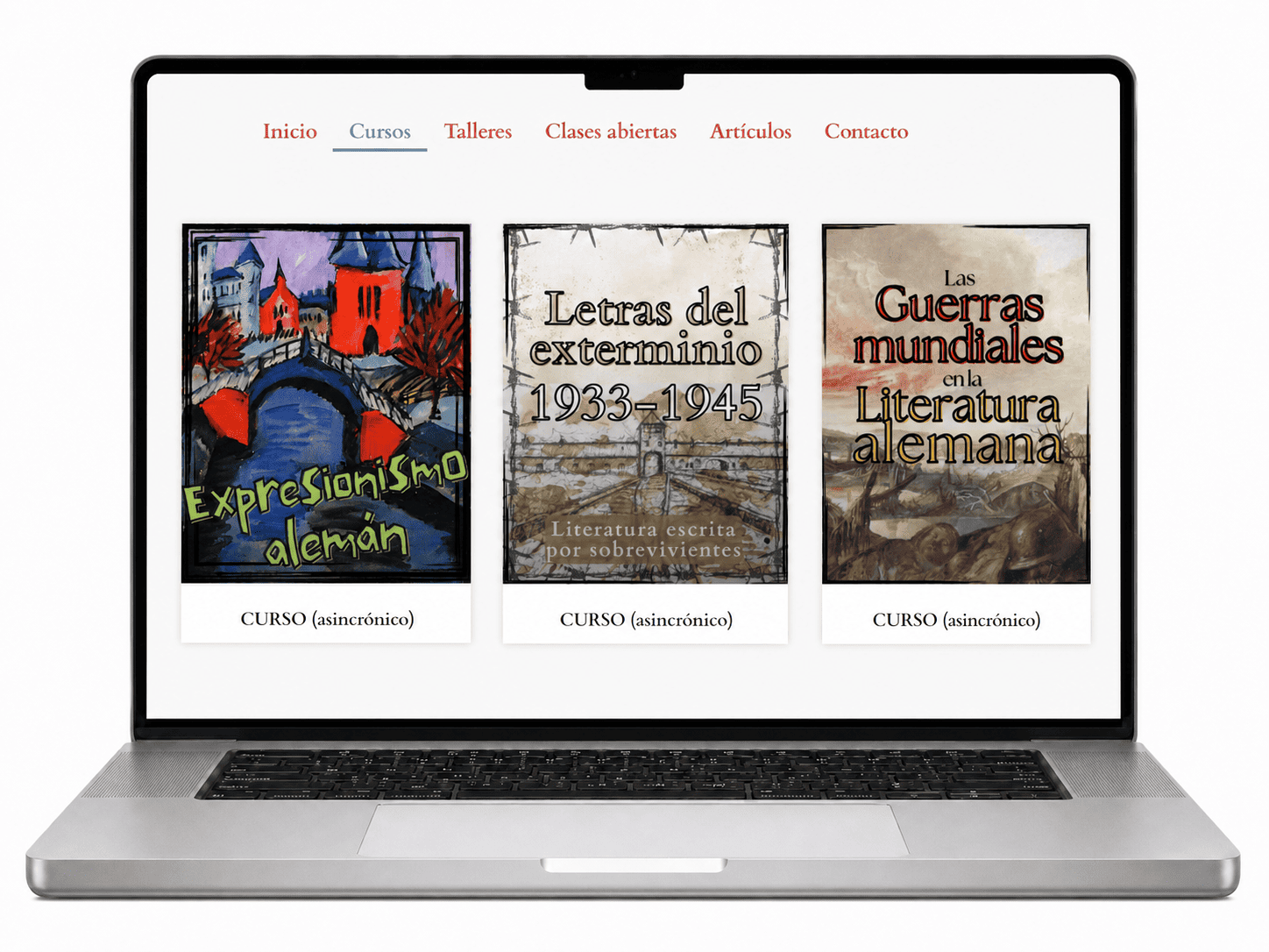 a custom course selection page
