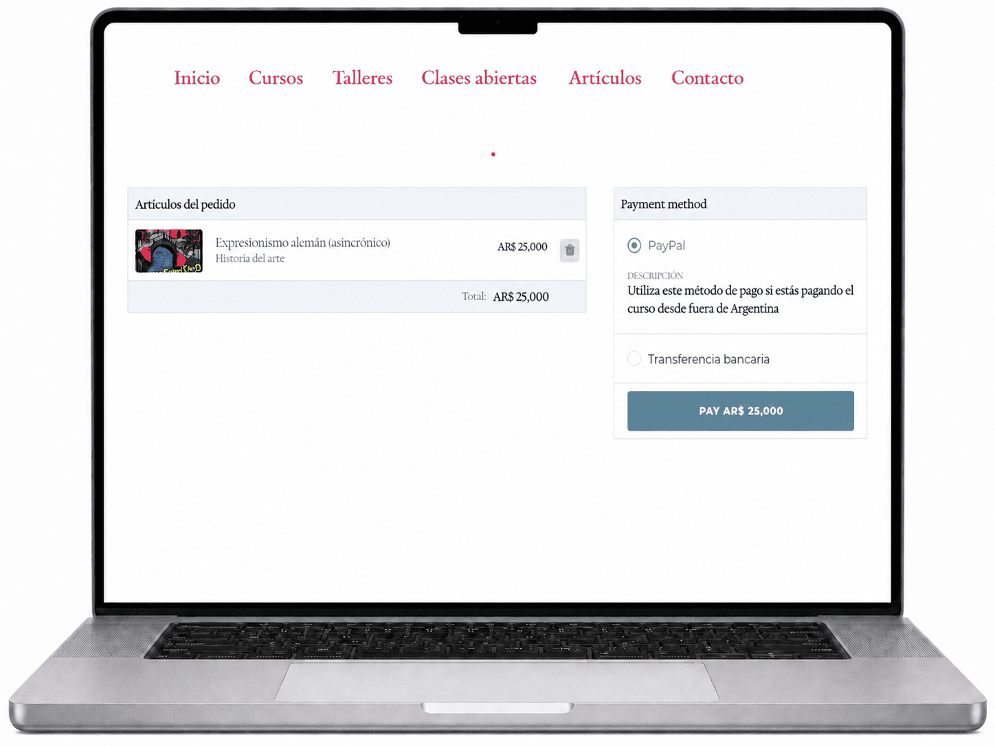 built in paypal payment acceptance